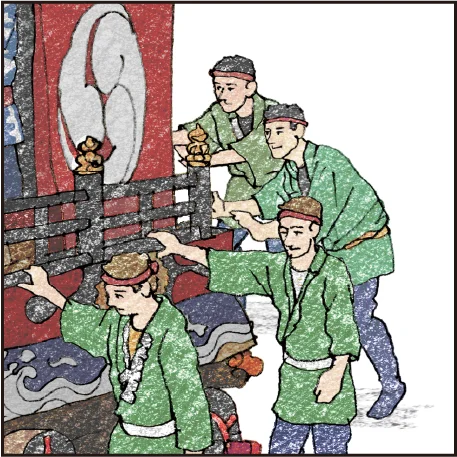 山車後方